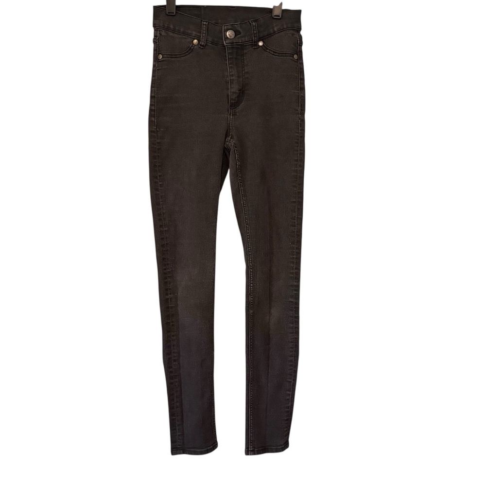 Cheap Monday High Spray Black Stone Skinny Jeans, Sz 24/25 - Picture 3 of 16